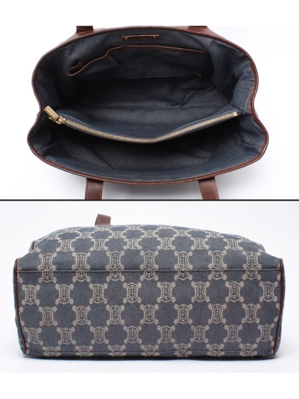 Celine Denim Tote Paris Macadam - Picture 3 of 10